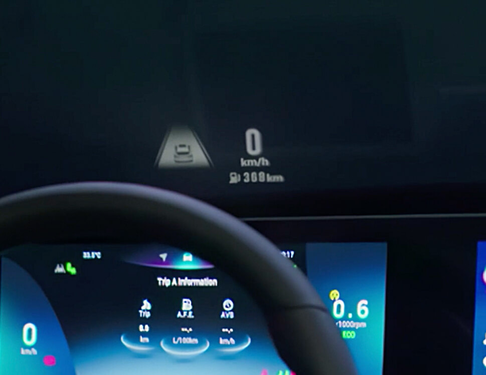 Pantalla en el parabrisas W-HUD Starflight de visión despejada